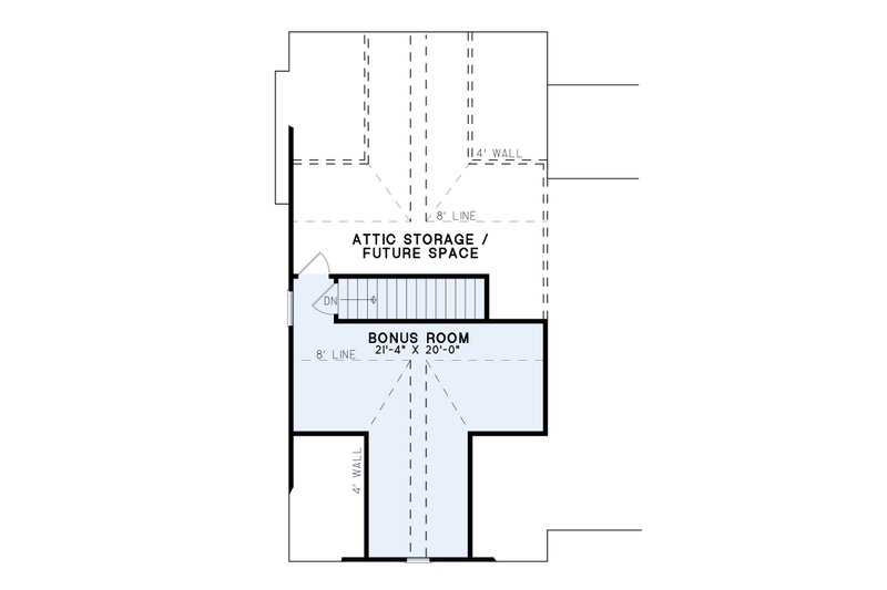 Dream House Plan - Floor Plan - Upper Floor for Ranch House Plan #17-2061 - 3 bed, 2 bath
