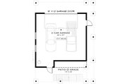 Country Style House Plan - 2 Beds 1 Baths 849 Sq/Ft Plan #1101-25 