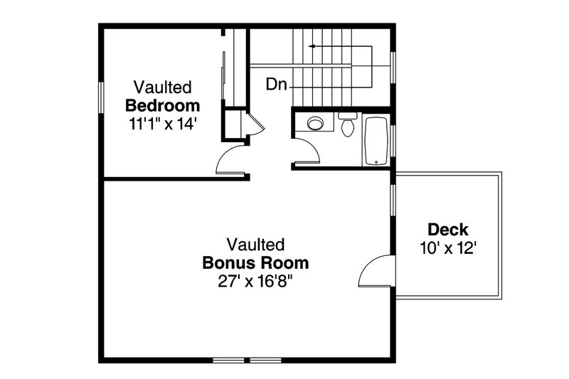 House Plan Design - Floor Plan - Upper Floor for Traditional House Plan #124-959 - 1 bed, 1 bath