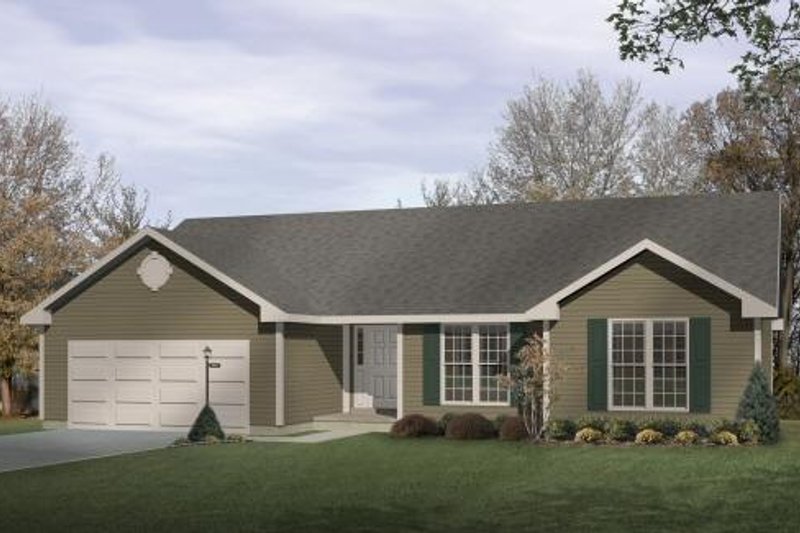 Architectural House Design - Ranch Exterior - Front Elevation Plan #22-102