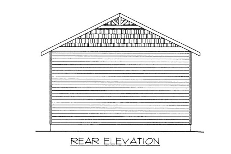 Dream House Plan - Exterior - Rear Elevation for Traditional House Plan #117-719, 0 bath