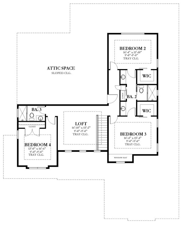 House Design - Craftsman Floor Plan - Upper Floor Plan #1058-224
