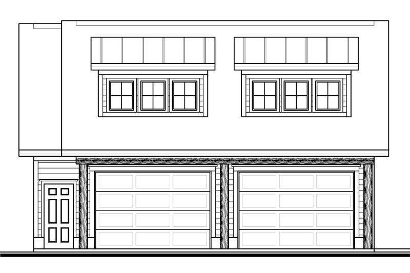 House Blueprint - Exterior - Front Elevation 3 for Farmhouse House Plan #1073-43 - 2 bed, 1 bath