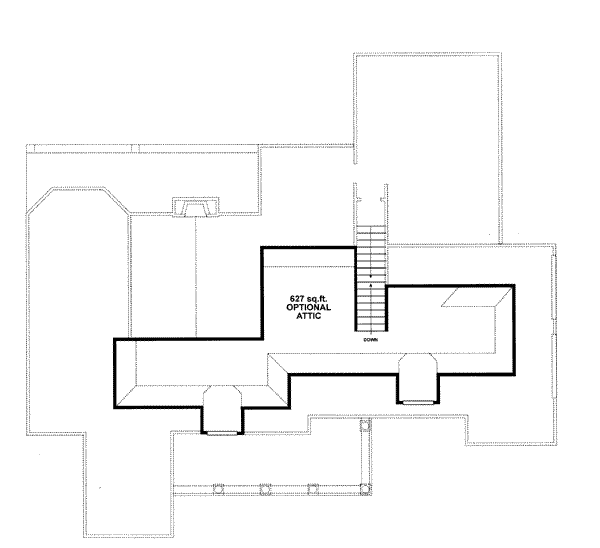 Traditional Floor Plan - Upper Floor Plan #20-684