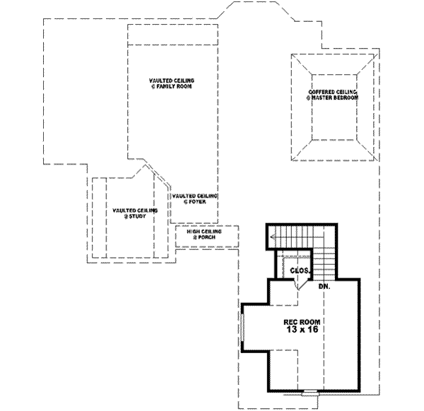 Traditional Floor Plan - Upper Floor Plan #81-512