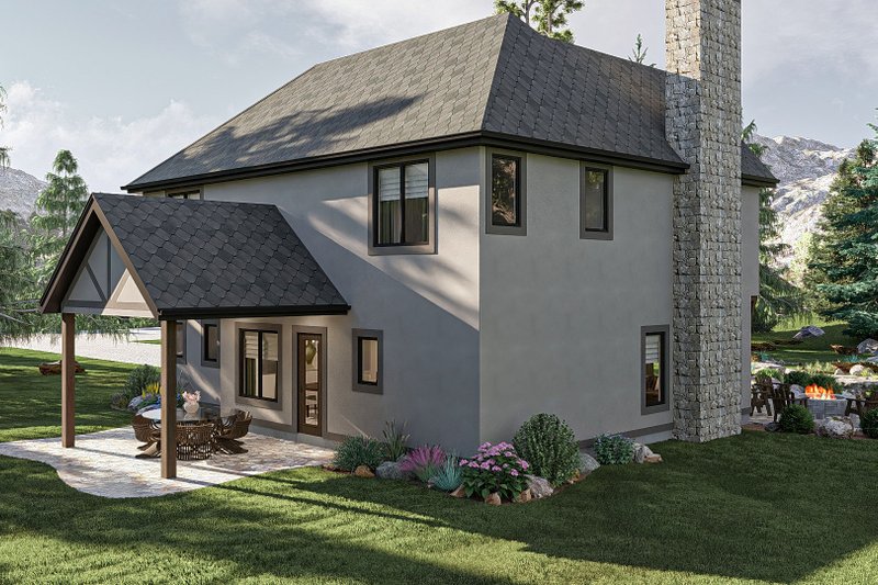 House Design - Exterior - Other Elevation 2 for Tudor House Plan #455-368 - 3 bed, 2.5 bath