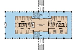Floor Plan - Lower Floor for Craftsman House Plan #923-10 - 11 bed, 10.5 bath