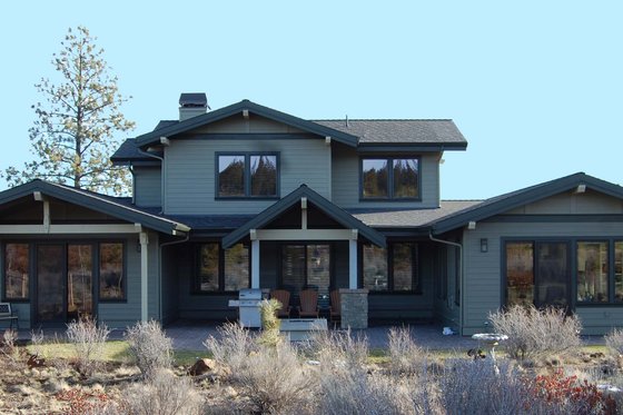 Exterior - Rear Elevation for Craftsman House Plan #895-33 - 3 bed, 2.5 bath