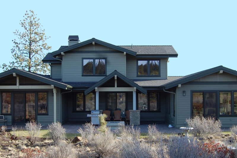 Architectural House Design - Exterior - Rear Elevation for Craftsman House Plan #895-33 - 3 bed, 2.5 bath