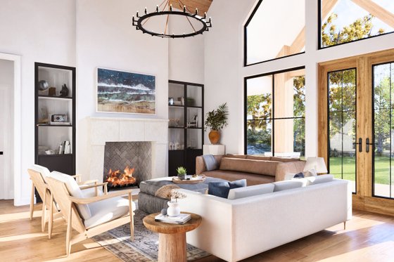 Interior - Family Room for Farmhouse House Plan #119-475 - 3 bed, 3.5 bath