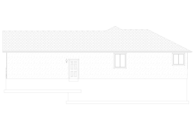 House Design - Exterior - Other Elevation 1 for Ranch House Plan #1060-280 - 3 bed, 2 bath