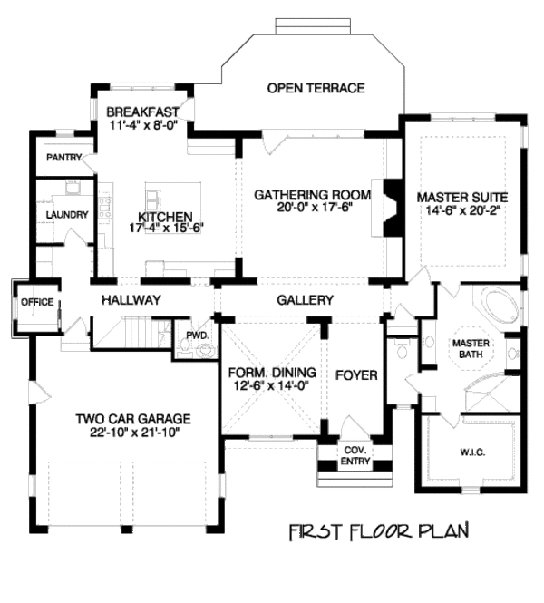 European Floor Plan - Main Floor Plan #413-857