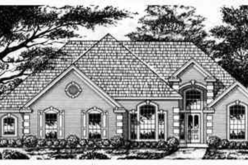 Architectural House Design - European Exterior - Front Elevation Plan #40-199