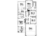 Craftsman Style House Plan - 3 Beds 2 Baths 1542 Sq/Ft Plan #20-1747 