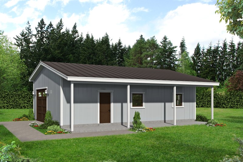 House Blueprint - Contemporary Exterior - Front Elevation Plan #932-85