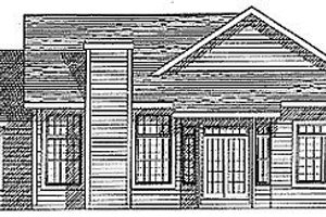 Exterior - Rear Elevation for Traditional House Plan #70-180 - 3 bed, 2 bath