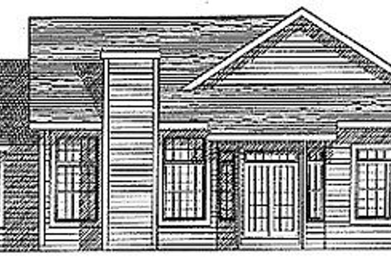 Exterior - Rear Elevation for Traditional House Plan #70-180 - 3 bed, 2 bath