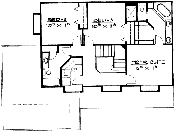 Modern Floor Plan - Upper Floor Plan #308-147