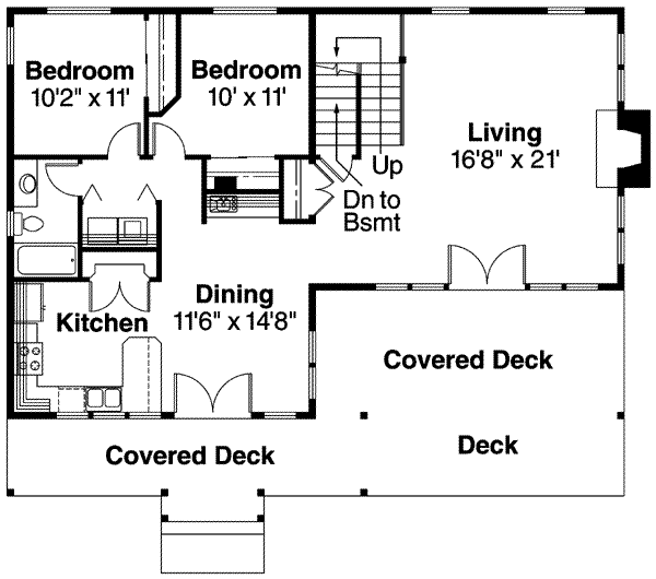 Architectural House Design - Traditional Floor Plan - Main Floor Plan #124-207