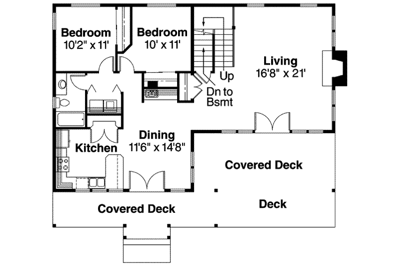 Home Plan - Floor Plan - Main Floor for Traditional House Plan #124-207 - 3 bed, 2 bath