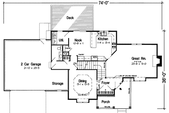 Floor Plan - Main Floor for European House Plan #312-129 - 3 bed, 2.5 bath