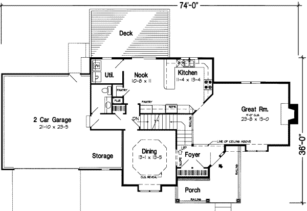 Floor Plan - Main Floor for European House Plan #312-129 - 3 bed, 2.5 bath