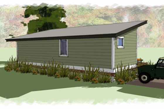 Exterior - Rear Elevation for Modern House Plan #449-14 - 1 bed, 1 bath