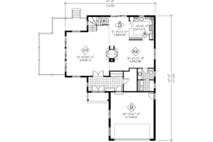 Floor Plan - Main Floor for Country House Plan #25-4194 - 3 bed, 1.5 bath