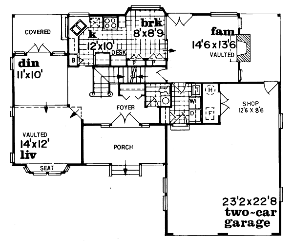 Traditional Floor Plan - Main Floor Plan #47-413