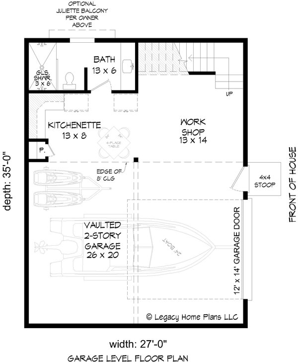 Colonial Floor Plan - Main Floor Plan #932-968