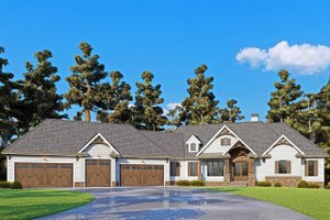 Dream House Plan - Craftsman Exterior - Front Elevation Plan #437-116