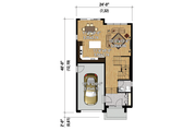 Contemporary Style House Plan - 3 Beds 1 Baths 1570 Sq/Ft Plan #25-4424 