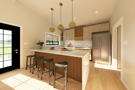 Interior - Kitchen for Farmhouse House Plan #126-299 - 1 bed, 1 bath