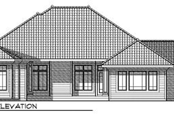 Exterior - Rear Elevation for European House Plan #70-872 - 2 bed, 1.5 bath
