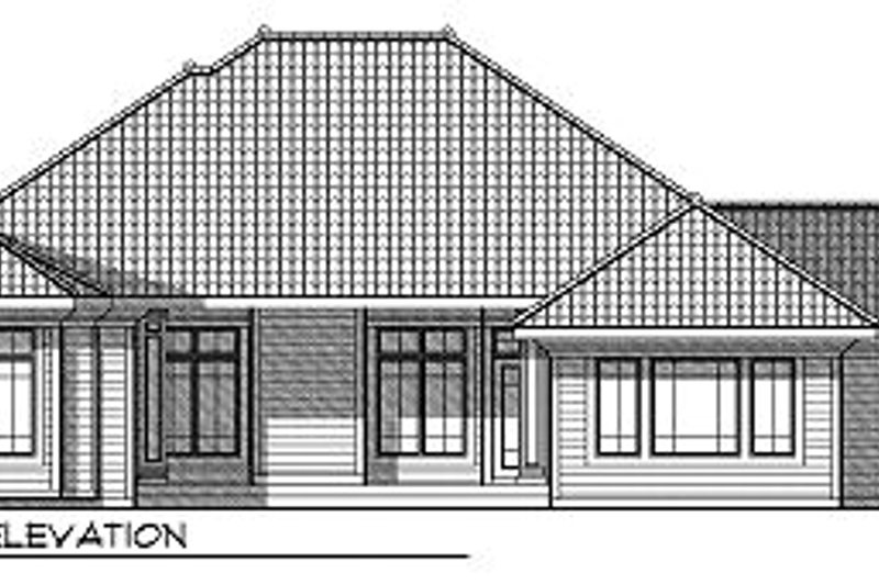 Home Plan - Exterior - Rear Elevation for European House Plan #70-872 - 2 bed, 1.5 bath
