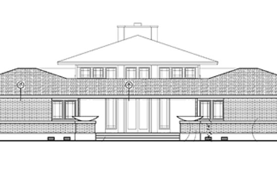 Exterior - Other Elevation for Prairie House Plan #72-179 - 5 bed, 3.5 bath