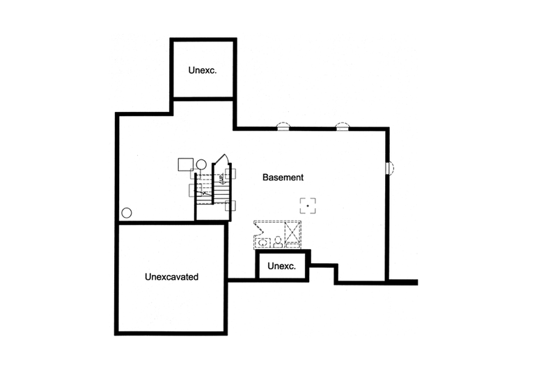 Dream House Plan - Floor Plan - Lower Floor for European House Plan #46-473 - 4 bed, 2.5 bath