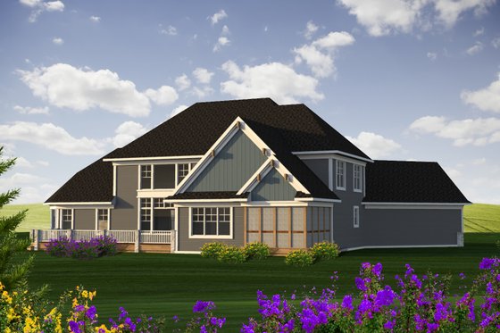 Exterior - Rear Elevation for Craftsman House Plan #70-1233 - 4 bed, 4 bath