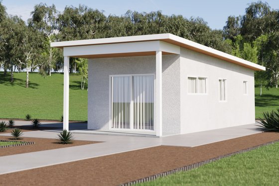 Exterior - Other Elevation for Modern House Plan #1106-58, 1 bath