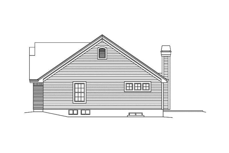 House Design - Exterior - Other Elevation 1 for Traditional House Plan #57-600 - 3 bed, 2 bath