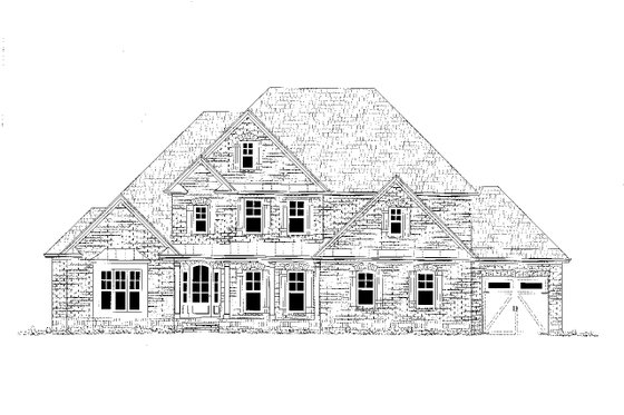 Exterior - Front Elevation 4 for Traditional House Plan #437-118 - 4 bed, 3.5 bath