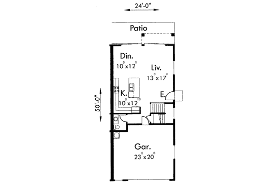 Floor Plan - Main Floor House Plan #303-383 - 3 bed, 2.5 bath