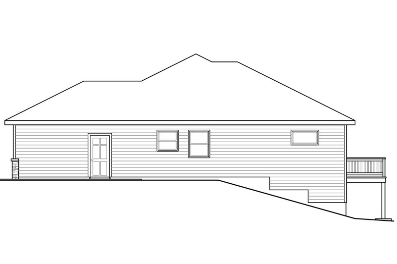 Home Plan - Exterior - Other Elevation 1 for Traditional House Plan #124-1027 - 3 bed, 2 bath