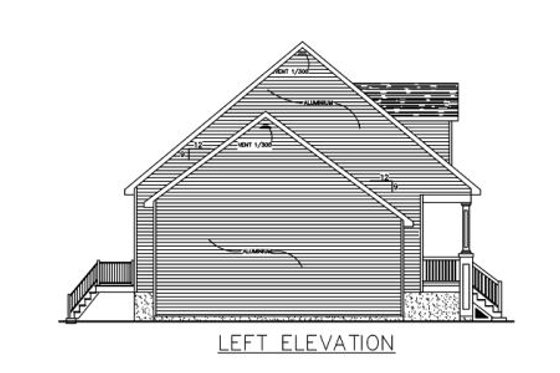 Exterior - Other Elevation for Cottage House Plan #138-297 - 3 bed, 2.5 bath