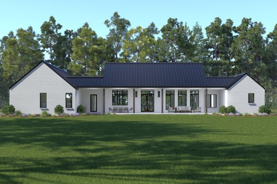 Exterior - Rear Elevation for Farmhouse House Plan #430-352 - 3 bed, 3.5 bath