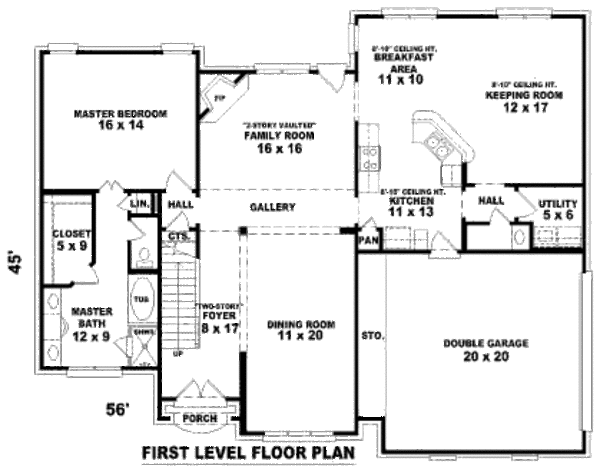 Traditional Floor Plan - Main Floor Plan #81-13726