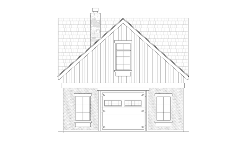 House Design - Exterior - Rear Elevation for Farmhouse House Plan #1108-3 - 1 bed, 1 bath