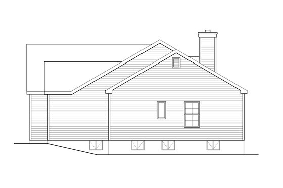 Exterior - Other Elevation for Ranch House Plan #22-626 - 3 bed, 2 bath