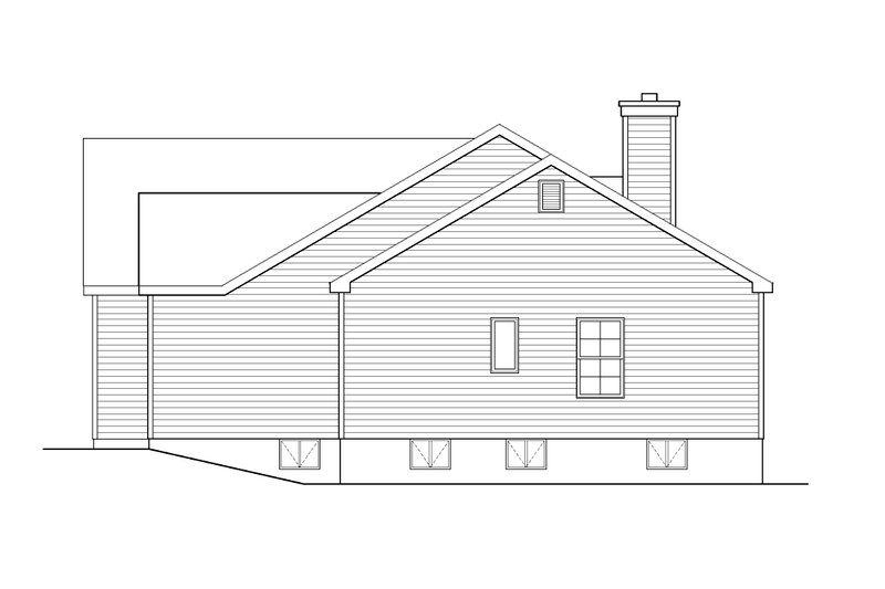 House Plan Design - Exterior - Other Elevation for Ranch House Plan #22-626 - 3 bed, 2 bath