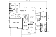 Adobe / Southwestern Style House Plan - 4 Beds 3.5 Baths 3683 Sq/Ft Plan #1-873 